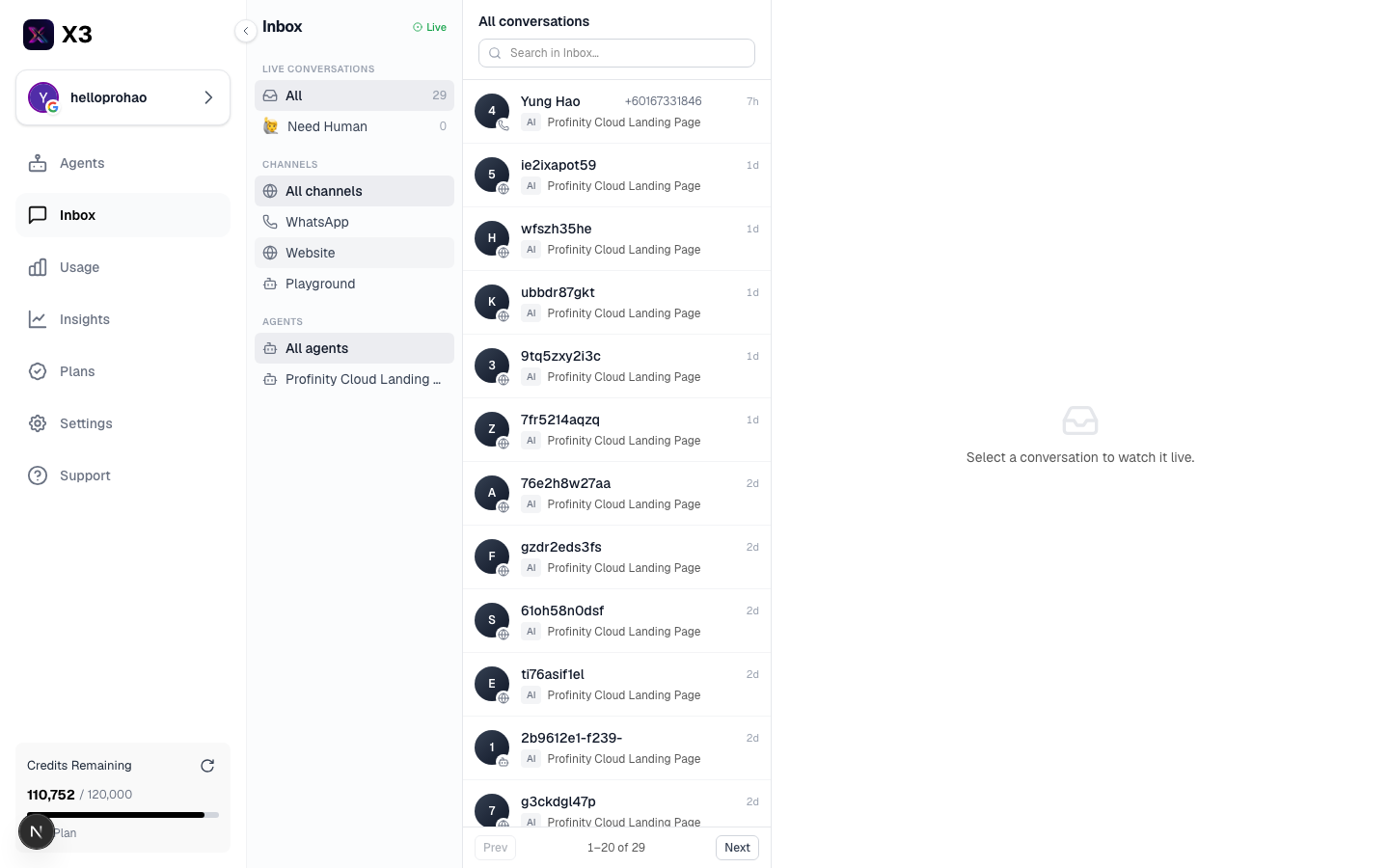 X3 Inbox