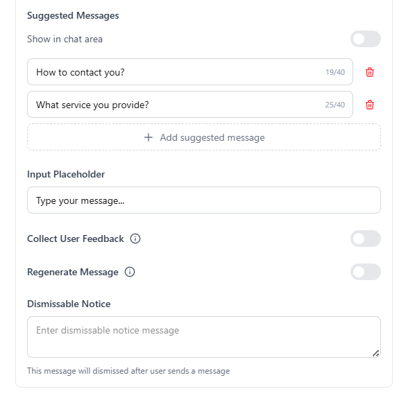 UI Design - Input Placeholder, Feedback, Dismissible Note