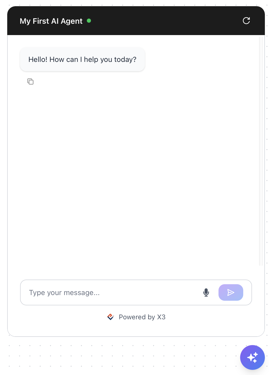 Right panel - Live chat preview